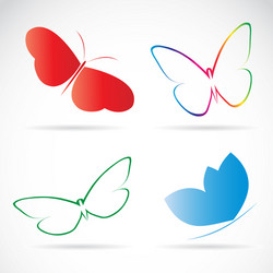 Colored spring butterflies Royalty Free Vector Image
