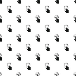 cursor hand clicks pattern simple style vector image