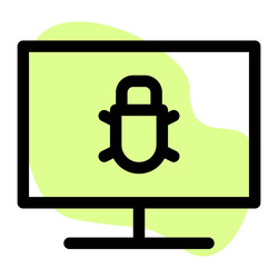malware identified in a computer system vector image