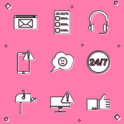 set mail and e-mail create account screen vector image