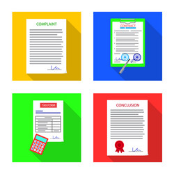 design of form and document symbol set vector image