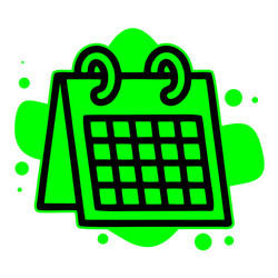 Office calendar icon outline vector