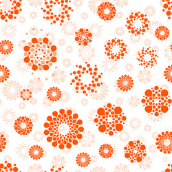 abstract suns seamless circles design pattern vector image