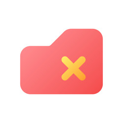 delete from folder pixel perfect flat gradient vector image