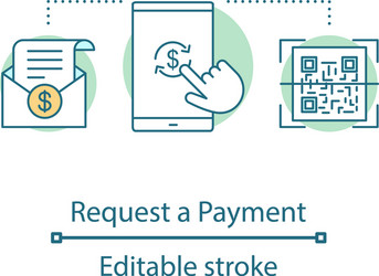 payment request concept icon vector