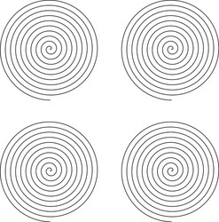 repeatable pattern with spiral swirl twirl shape vector image