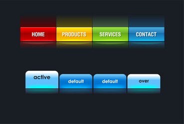 Web UI Tabs vector image