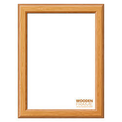 Realistic wooden frame Royalty Free Vector Image