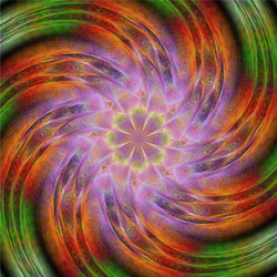 computer generated spiral fractal background vector image