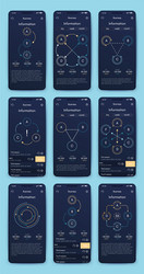 different ui ux gui screens and flat web icons vector image