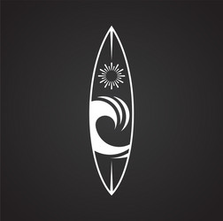 surfboard icons on background for graphic and web vector image