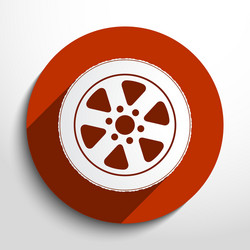 Tyre web icon vector