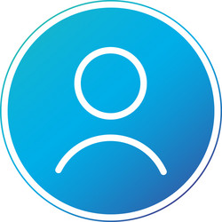 user linear icon in circle button isolated vector image