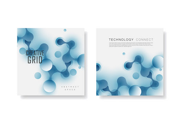 abstract connection structure in technology style vector image