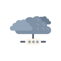 cloud computing data protecting with password vector image
