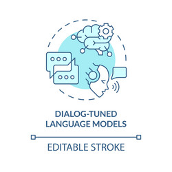 dialog-tuned language models soft blue concept vector image