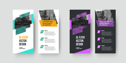 dl flyer template with color design isolated vector