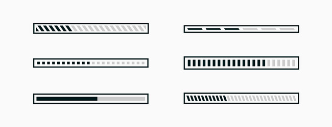 isolated simple progress loading bar element vector image