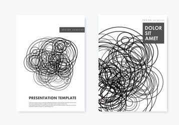 design composition with tangled lines vector image