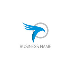 Eagle fly wing logo Royalty Free Vector Image - VectorStock