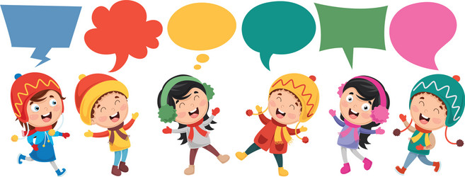 Kids speech bubble Royalty Free Vector Image - VectorStock