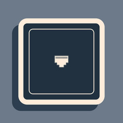Black network port - cable socket icon isolated Vector Image