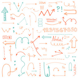 Doodle arrows Royalty Free Vector Image - VectorStock