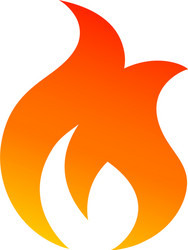 Flame icon Royalty Free Vector Image - VectorStock