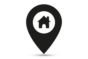 pin map icon on white vector