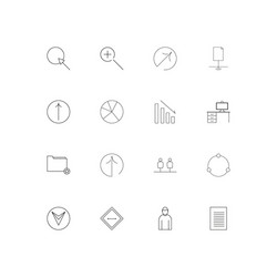 web and text simple linear icons set outlined vector image