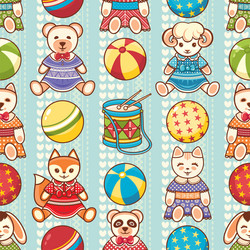 child toy seamless pattern design element vector image