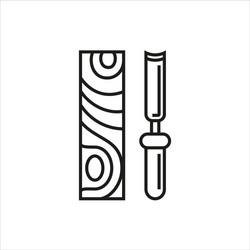 chisel icon on white background Vector Image