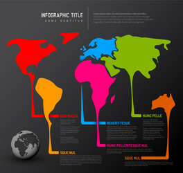 World map with pointer marks vector