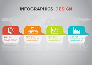 infographic template with banner design vector