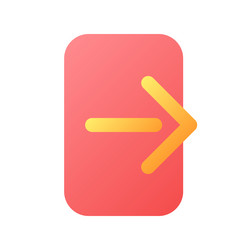logout pixel perfect flat gradient color ui icon vector image