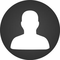 user linear icon in circle button isolated vector image