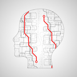 artificial intelligence ai and big data concept vector image