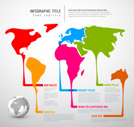 world map with pointer marks vector image