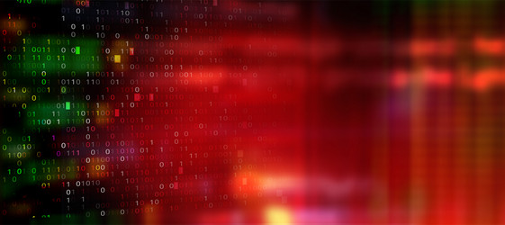 abstract technology binary code dark red vector image