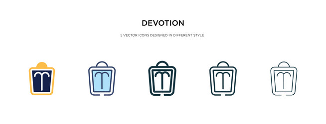devotion icon in different style two colored vector image