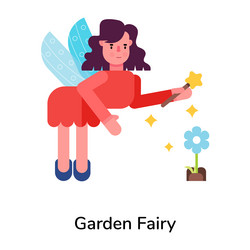 Garden fairy vector