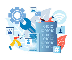 storage software strategy global data analytics vector image