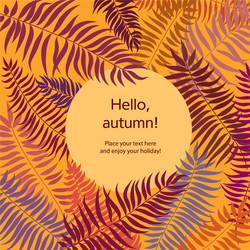 Autumn Leaf Frame Vector Image