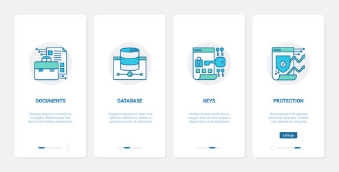 data protection optimization technology ux ui vector image