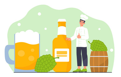 man with beer concept vector