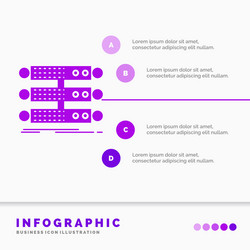 server structure rack database data infographics vector image