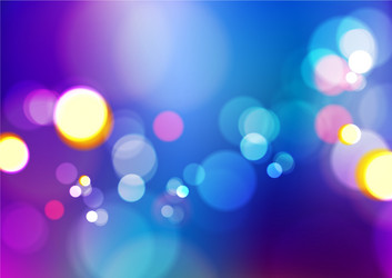 Abstract bokeh lights on violet blue background Vector Image