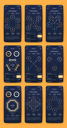 different ui ux gui screens and flat web icons vector image