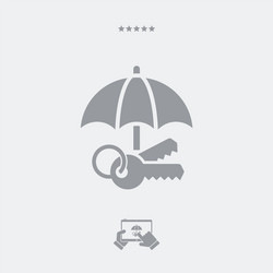 protected access - minimal icon vector image