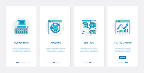 seo optimization to grow web traffic ux ui vector image
